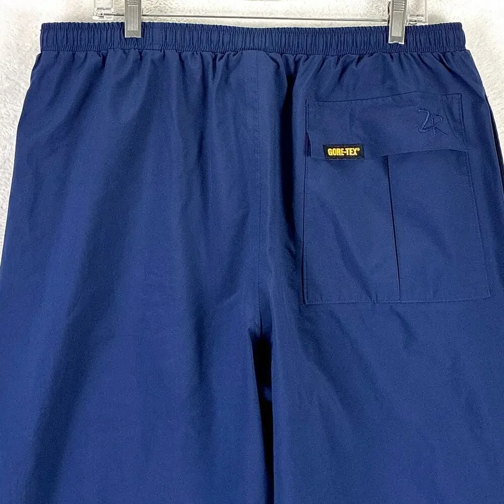 Zero Restriction Rain Pants Mens L Blue Gore-Tex Waterproof Preppy Outdoors USA